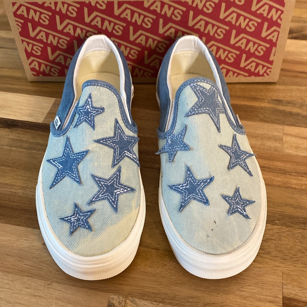Vans classic slip on womens starry denim night asst.sizes LB - Picture 2 of 4